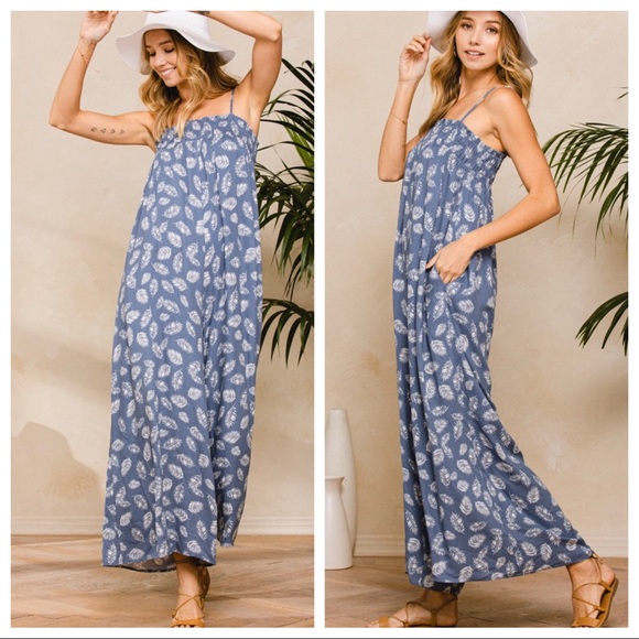 33 Élif Sleeveless Leaf Print Romper/Jumpsuit - Picture 3 of 5